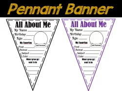 All About Me Pennant Banner | Back to School Classroom Display