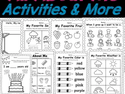 All About Me Activities and Worksheets for PreK, Kindergarten | Back to School