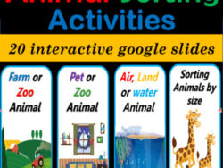 Animal Sorting Activities- 20 Google Slides/ PowerPoint