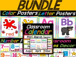 Back to School Classroom Decor Posters Bundle for Preschool, Pre-K, & Kinder