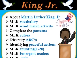 All About Martin Luther King Jr Unit | MLK Activities - 57 Google Slides/PPT