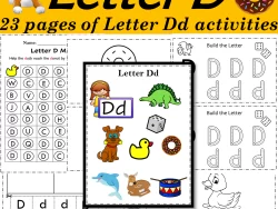 Alphabet Letter of the Week D Activities - Printable PDF