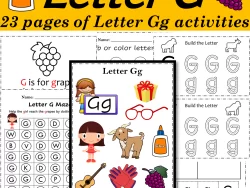 Alphabet Letter of the Week G Activities - Printable PDF