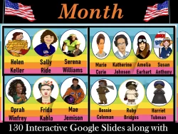 Women History Month Bundle - 13 Women Hero - 130 Google Slides