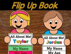 All About Me Craft Flip Up Book - Back To School Activity | First Day of School