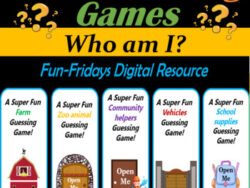 'Who am I?' Guessing Games, Fun Fridays, Digital – 55 Google Slide/PPT
